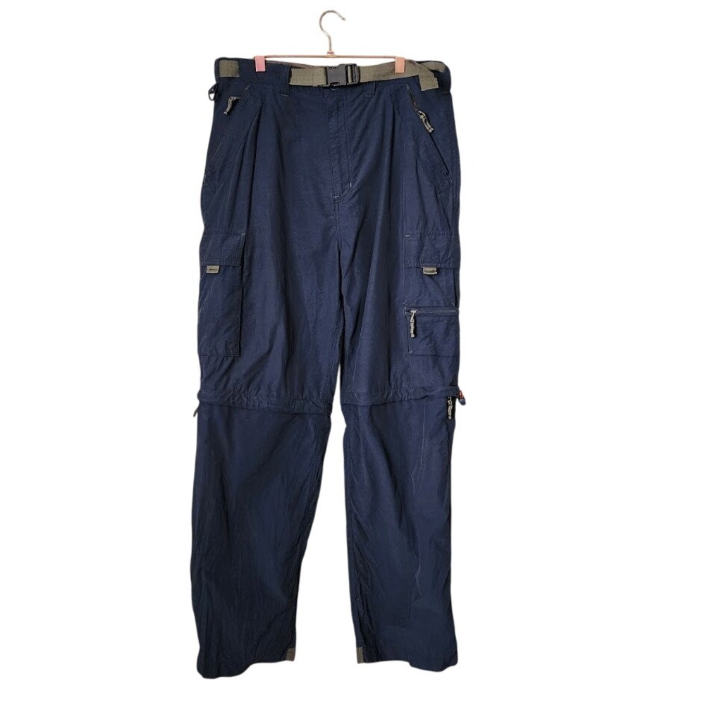 NO BOUNDARIES VTG 90s Convertible Cargo Zip Off‎ Hiking Pants Gorpcore 34x32